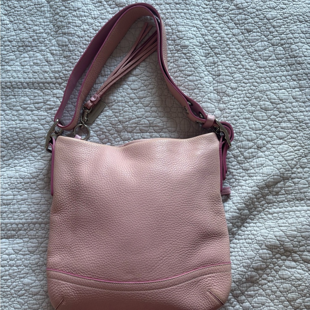 Coach Soho Legacy Tassel Pink Leather Cross-body Shoulder Bag